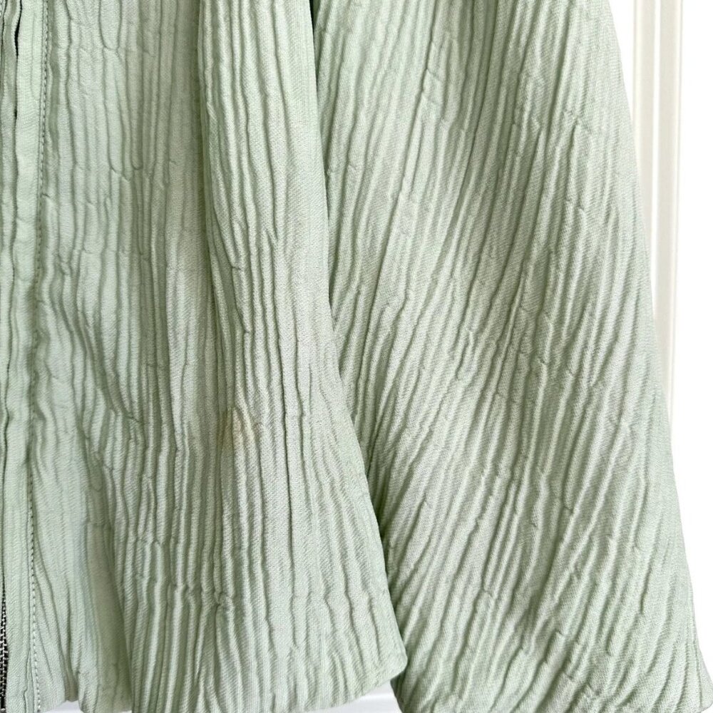JONATHAN SIMKHAI Green Short Flutter Sleeve Bubble Hem Mini Dress Size S - Picture 7 of 11